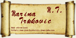 Marina Trpković vizit kartica